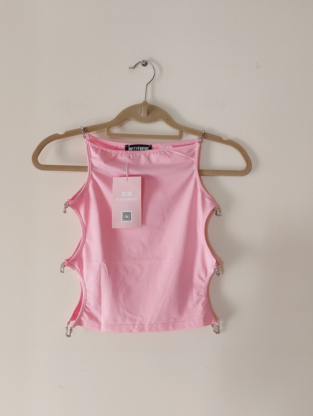 Missy Empire Womens Pink Cut Out Sides Skirt Size 4